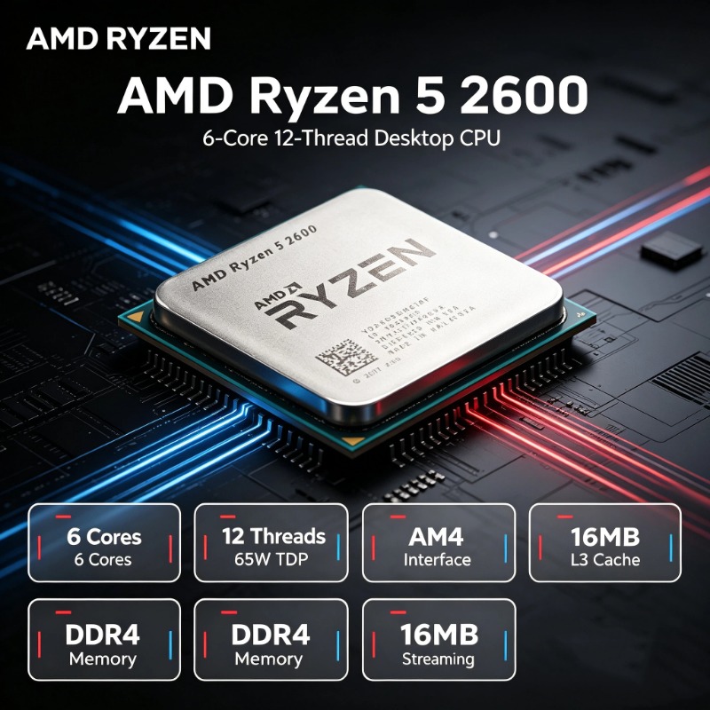 AMD Ryzen 5 2600 R5 2600 3.4GH - Pc Gaming Amd Ryzen 5 recensie en prijs
