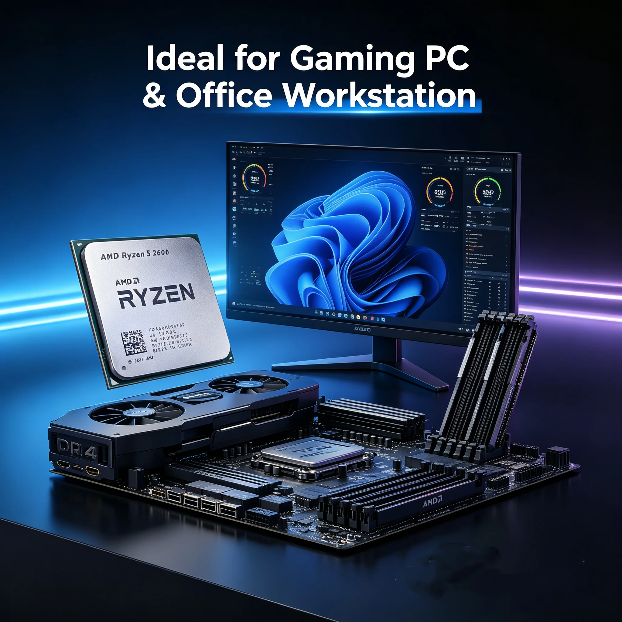 AMD Ryzen 5 2600, 6 cores, 12  - Pc Gaming Amd Ryzen 5 recensie en prijs