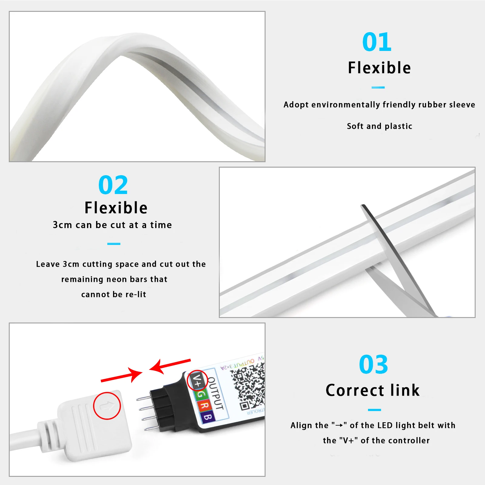 1-5m RGB LED Neon Strip Licht  - Rgb Light Strip recensie en prijs